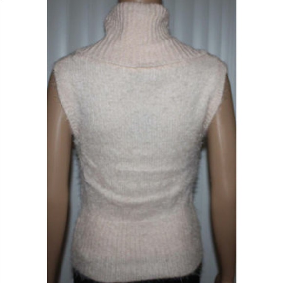 🐚Final⤵️Bebe Scallop Shell Fuzzy Cowl Neck Sweater Top - Picture 6 of 7
